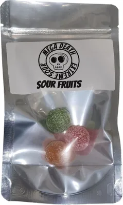 Produktbild von Mega Death Extreme Sour Fruits Candy Balls 3 Stück