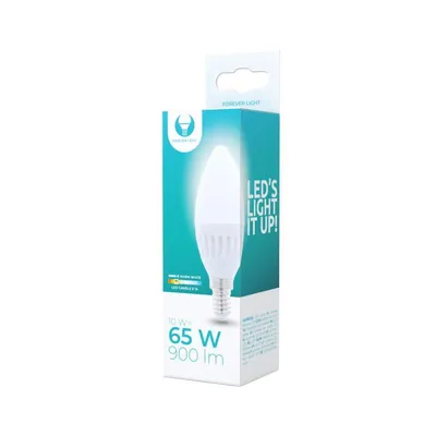 Obrázok produktu pre LED žiarovka Forever C37 E14 10W teplá biela (3000K)