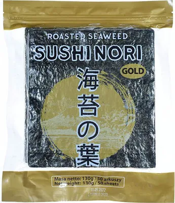 Produktbild von Nori Gold Seetang für Sushi 50 Blätter/130g - Asia Kitchen