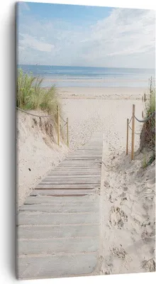 Produktbild von Bild auf Leinwand - Leinwandbild - Einteilig - Strand Düne Eintritt - 45x80cm - Wand Bild - Wanddeko - Wandbilder - Leinwanddruck - Bilder - Wanddekoration - Leinwand bilder - Wandbild - PA45x80-4188