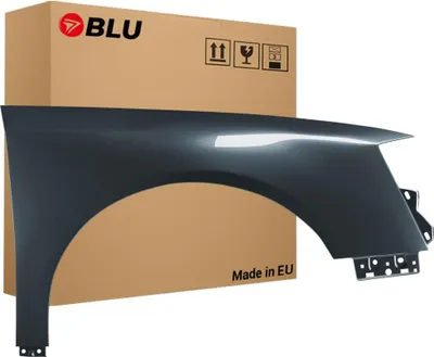 Zdjęcie produktu dla BLU Błotnik Premium pasujący do VW Volkswagen Passat B6 LK7X Prawy Srebrny IslandGrau | 2005-2010 | Przedni Przód | Lakierowany | Gotowy do montażu | Ocynk
