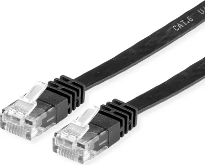 Produktbild von VALUE Patchkabel Cat.6 (Class E) UTP, extra-flach, schwarz, 5 m