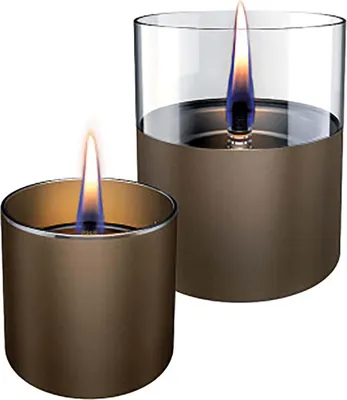 Image de Tenderflame - Lot de 2 bougies de table rechargeables Lilly 8 & 10 Duo Pack - Chocolat