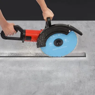 Image de Scie à béton - Scie professionnelle pour béton - 3500 W - Profondeur de coupe : 140 mm - Refroidissement par eau