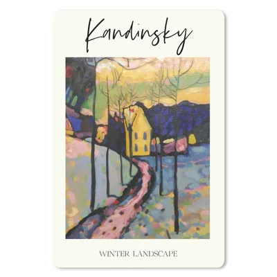 Produktbild von MuchoWow® Mauspad Mousepad Kunst - Kandinsky - Winterlandschaft 18x27 cm - Mousepads - Maus Mat - Pad - Mausunterlage