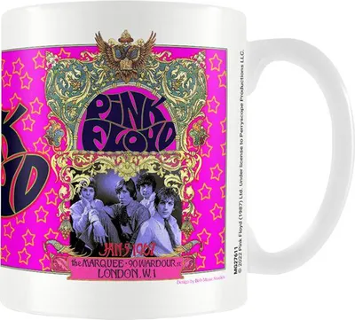 Obrázok produktu pre Pink Floyd - Hrnček na kávu "1967" PM9456 (jedna veľkosť) (biela/ružová)