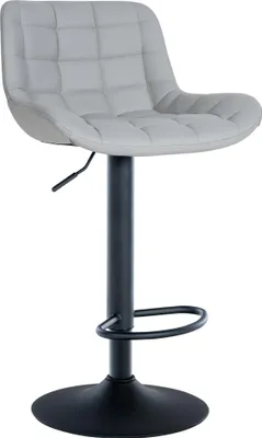 Produktbild von CLP Barhocker Tover 360° drehbar und in der Höhe verstellbar | Farbe grau Material Kunstleder