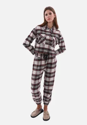 Produktbild von Damen zweiteiler Set Hemdjacke M