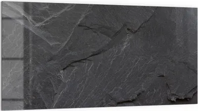 Produktbild von DEQORI Küchenrückwand Glas 100x50 cm 'Schiefersteinoptik' Spritzschutz Bad Rückwand