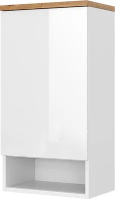 Produktbild von Badschrank Vicco Eden Weiß Hochglanz 40 x 77.5 cm mit 4 Fächer, Model 40087