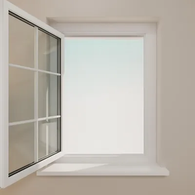 Produktbild von DTCH® Fliegengitter Fenster mit Rahmen - schwarzes Netz - weiß - 100 x 150 cm (BxH)