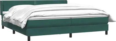 Zdjęcie produktu dla Łóżko Typu Box Spring Z Materacem Ciemnozielone 180X220 Cm Lumarko!