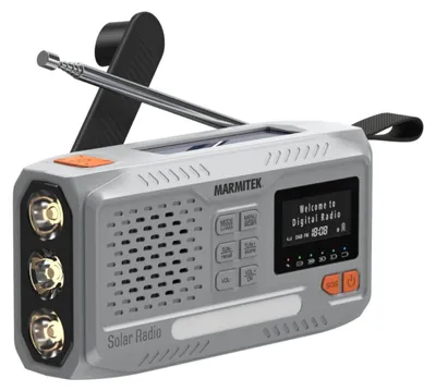 Produktbild von Marmitek RESQ 100 - Kurbelradio, Tragbar, Analog & Digital, DAB, DAB+, FM, 87,5 - 108 MHz, 170 - 240 MHz, 3 W
