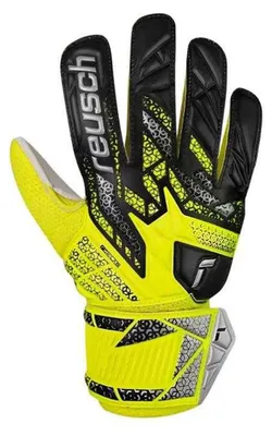 Image de Gants de gardien de but Reusch « Attrakt Solid » pour enfants PP10733 (6) (blanc/noir/vert)