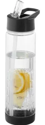 Produktbild von Trinkflasche mit Fruchteteefilter 740 ml - schwarz - BPA-frei