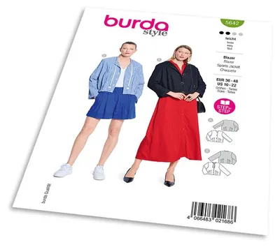 Obrázek produktu pro Střih Burda 5642 - Bunda s knoflíkovým zapínáním