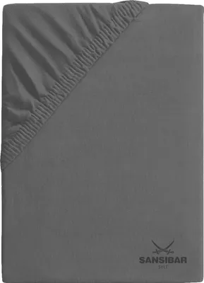 Produktbild von Spannbettlaken SANSIBAR Jersey BL 180x200 cm grau Spannbetttuch