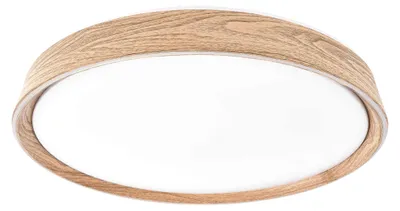 LED přisazené svítidlo ILVI, kruhové 45W, stmívání+CCT, dřevo