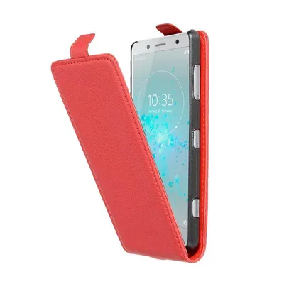 Obrázok produktu pre Cadorabo ochranné puzdro pre Sony Xperia XZ2 COMPACT case in red Flipové puzdro na mobilný telefón Case Cover zo syntetickej kože