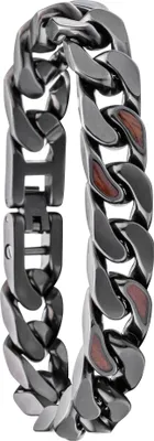 Holzkern Herren-Armband Edelstahl mit Holz Bodyguards Walnuss/Dunkelgrau 1