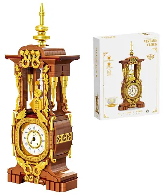 Image de Horloge murale vintage en forme de Bauklötze – Un jouet et un objet de décoration uniques