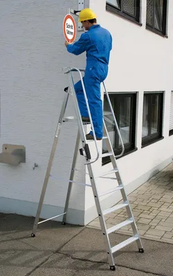 Produktbild von Günzburger Steigtechnik Plattformleiter 7 Stufen mit Ablageschale - 050087