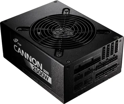 Produktbild von FSP CANNON PRO 2500W Netzteil ATX ATX3.1 Schwarz, 2500 W, 200 - 240 V, 50/60 Hz, 15 - 12 A, Aktiv, 125 W