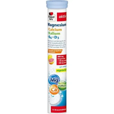Productafbeelding van Doppelherz Magnesium+Calcium+Kalium, bruistabletten, 15 stuks