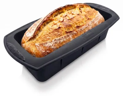 Image de Moule à gâteau rectangulaire XL antiadhésif, ensemble de cuisson de haute qualité, moule à gâteau en silicone (noir)