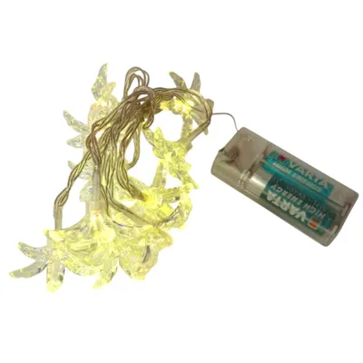 Produktbild von LED Lichterkette BLUME 10 flammig Dekoleuchte batteriebetrieben : Warmweiß