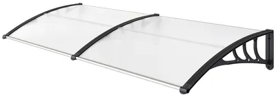 Produktbild von Outsunny Pultvordach Vordach für Haustür 75x195x23 cm Alu Transparent