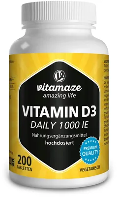 Produktbild von Vitamin D3 1000 I.E. Daily vegetarisch, 200 St TAB