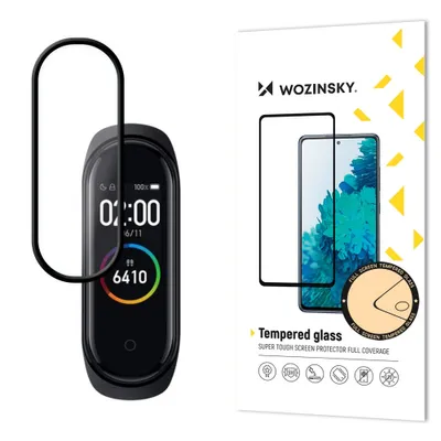 Zdjęcie produktu dla Wozinsky super wytrzymałe szkło folia szklana Full Glue na cały ekran z ramką Case Friendly Xiaomi Mi Band 4 / Mi Band 3 przezroczysty