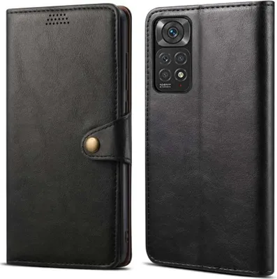Image de Étui à rabat en cuir Lenuo pour Xiaomi Redmi Note 11 Pro/Pro 5G, noir