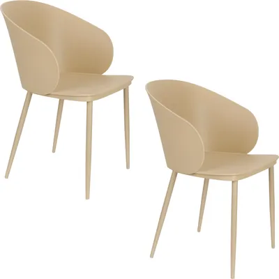 Produktbild von Housecraft Living Gigi Esszimmerstuhl mit Armlehne Beige - 2 er Set
