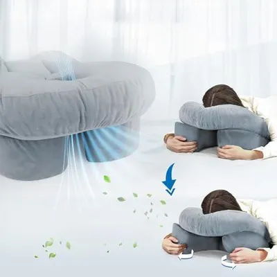 Produktbild von Gesichtskissen mit abnehmbarem und waschbarem Bezug für die Bauchlage auf Bett, Couch und Sessel