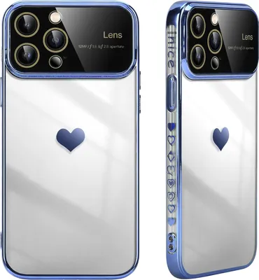Produktbild von Apple Iphone 14 Pro Max Silikonhülle Blauer Rahmen + Kameraschutz