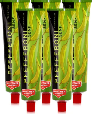 Produktbild von Mautner Pfefferoni Senf 200g - Feurig Pikant (5er Pack)