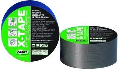 Productafbeelding van Fugeband X-Tape, 50 mm x 25 m, zwart