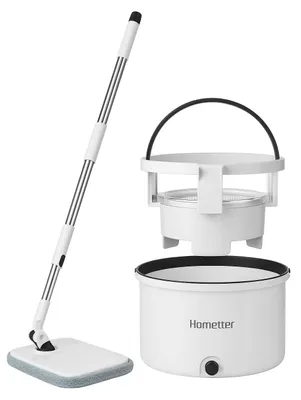 Flachwischer-Set mit 2,4 l Wassertrennung, 360°-Kopf, selbstreinigend