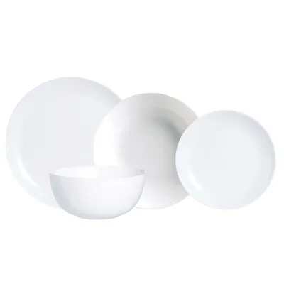 Produktbild von Geschirr-Set Luminarc Diwali Weiß Glas 19 Stücke