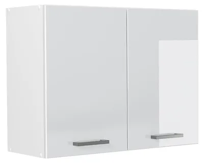 Productafbeelding van Glazen keukenkast Vicco R-Line Wit Hoogglans/Wit 80 cm, Model 71457
