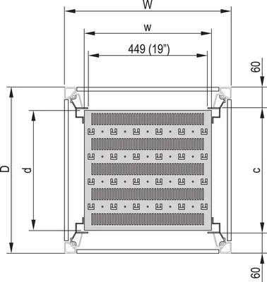 Produktbild von Schroff 19"Fachb.stat.600B 900T 7021