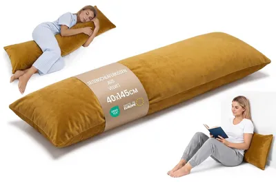 Productafbeelding van Zwangerschapskussen Zijslaapkussen Lichaamskussen - 40 x 145 cm - Met afneembare hoes