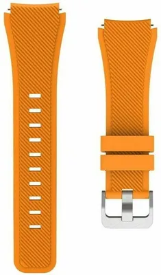 Immagine prodotto di Go Go Gadget – Bracciale in silicone per smartwatch, compatibile con Samsung Gear S3 – Cinturino in silicone – Cinturino per orologio – Bracciale – Arancione