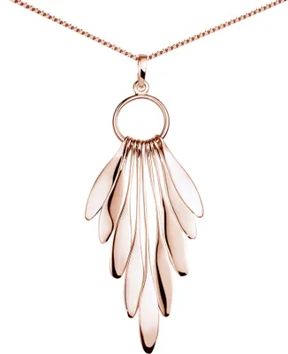 Produktbild von MATERIA Kettenanhänger Rosegold Damen groß - 925 Silber Anhänger Tropfen Gold vergoldet wahlweise mit Kette KA-449-Rose
