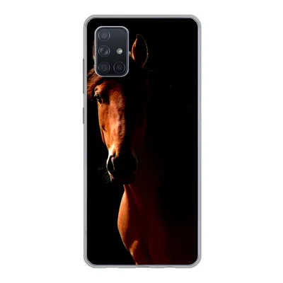 Produktbild von MuchoWow® Handyhülle Schutzhülle Hülle für Samsung Galaxy A71 Pferd - Licht - Porträt Silikon Softcase Handy Hülle - Kartenbesitzer