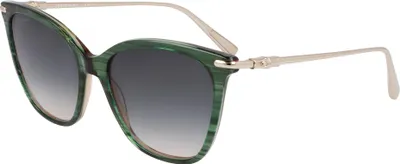 Produktbild von Longchamp LO757S Striped green 55/17/145 Damen Sonnenbrillen
