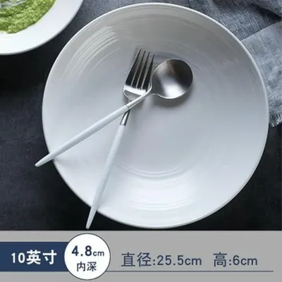 Produktbild von Einfarbige, gestreifte Salatschüssel, 25,4 cm