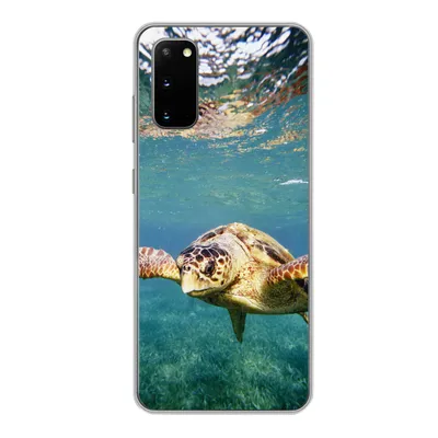 Produktbild von MuchoWow® Handyhülle Schutzhülle Hülle für Samsung Galaxy S20 Schildkröte - Wasser - Blau Silikon Softcase Handy Hülle - Bild